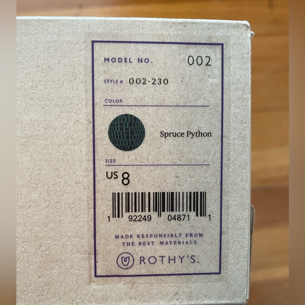Euc Spruce Python Rothy’s The Point Flat - image 5